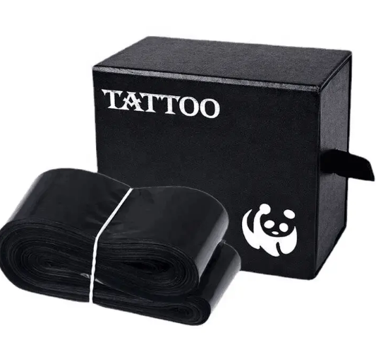 Black Tattoo Clip Cord Covers 100pcs